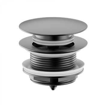 Донный клапан для ванны 1 1/2 WONZON & WOGHAND, Темный графит (WW-SS105-BGM)