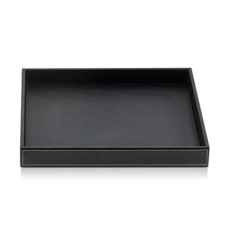 Decor Walther Brownie Tab Q Лоток универсальный 28x28см, цвет: черная кожа, артикул 0932460