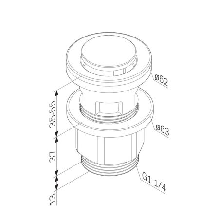 F0700P00 донный клапан, нажимной, хром, шт., артикул F0700P00
