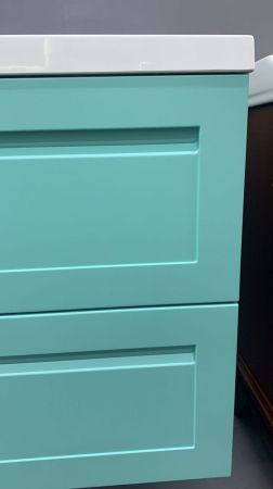 PLATINO База под раковину подвесная с двумя выкатными ящиками, Cветло-зеленый матовый AM-Platino-1000-2C-SO-MM, артикул AM-Platino-1000-2C-SO-MM