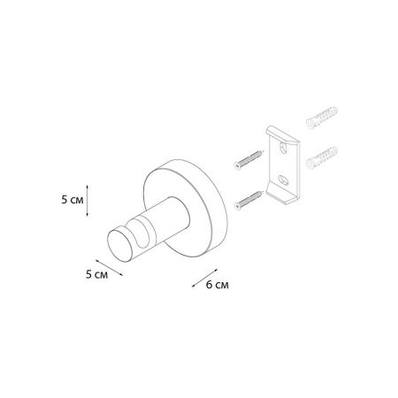 Крючок для ванной FIXSEN COMFORT CHROME FX-85005, хром, артикул FX-85005