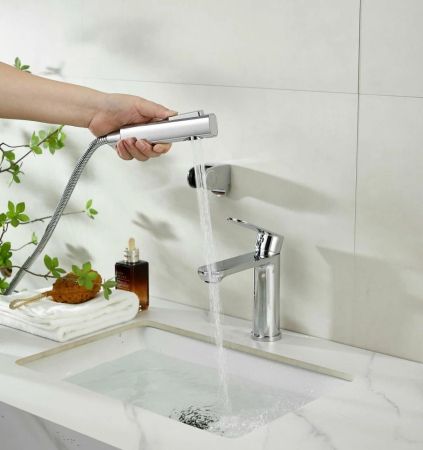 Смеситель для раковины с гигиеническим душем Maretti Florenza FLG32RF70, хром, артикул FLG32RF70