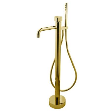Fima Carlo Frattini So Смеситель для ванны, напольный, с ручным душем, цвет: золото, артикул F3184/4NOR