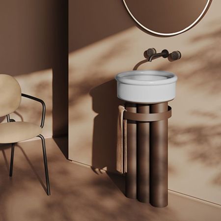 Artceram BRERA Раковина накладная Ø 43 h 15, без отв под смеситель, цвет белый глянцевый, артикул BRL001 01 00