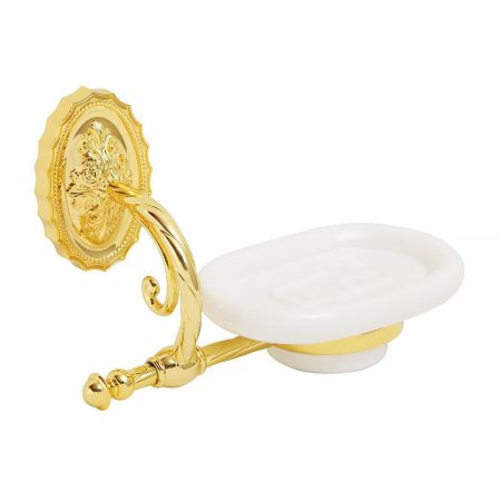 EDERA Мыльница настенная, керамика/золото, артикул 16943