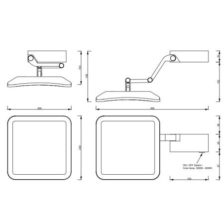 Decor Walther VISION S Косметическое зеркало, хром, артикул 0123200