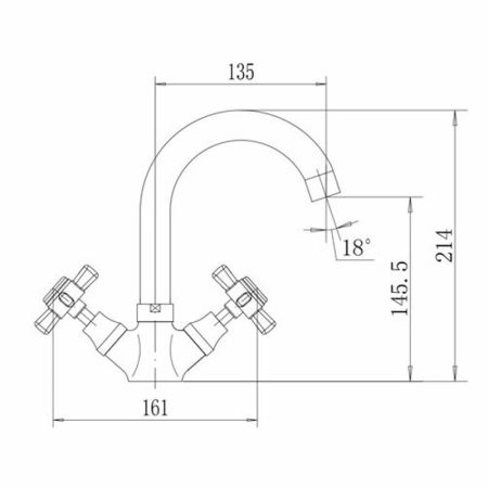 Смеситель для раковины FASHUN A1324, хром, артикул A1324