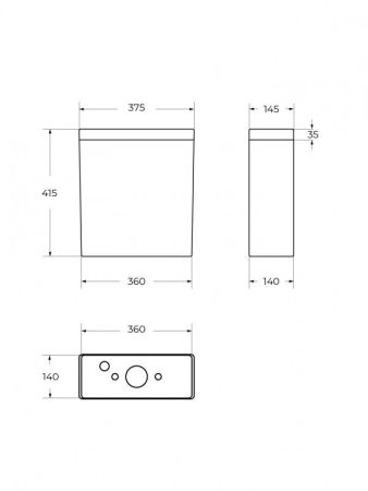 LINER Бачок CZR-6726-T, артикул CZR-6726-T