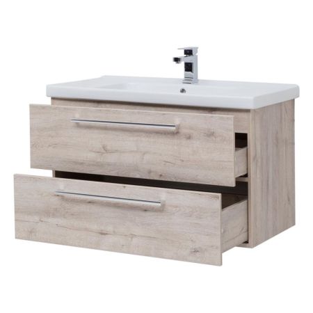 Тумба с раковиной подвесная Dreja Gio 100 см, дуб кантри, артикул 77-0106D-com