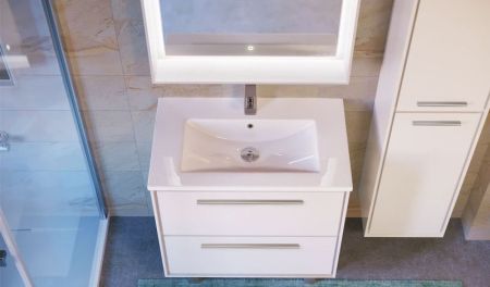 Шкаф пенал Raval Frame 35 подвесной Белый, артикул Fra.04.160/P/W