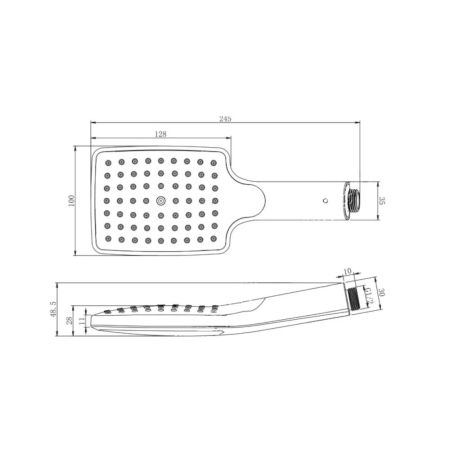 Душевая лейка Savol SK-SP12, хром, артикул SK-SP12