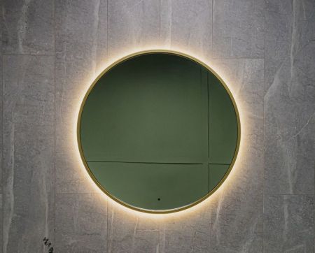 Зеркало с подсветкой ART&MAX ASTI  AM-Ast-800-DS-FNC-Gold, артикул AM-Ast-800-DS-FNC-Gold