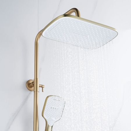 Душевая система Shevanik S4136G, золотой сатин, артикул S4136G