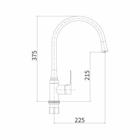 Смеситель для кухни с гибким изливом FASHUN A4082-8, белый