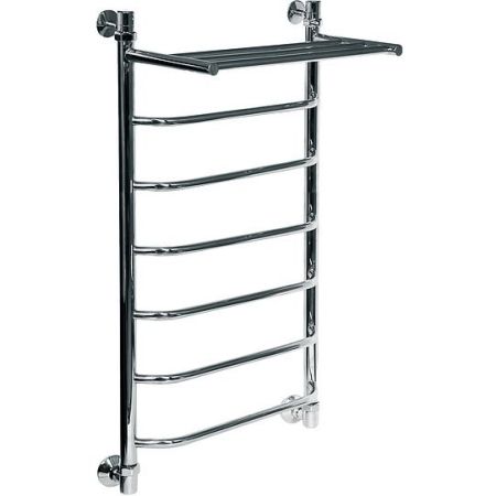 Водяной полотенцесушитель Ника Trapezium ЛТ/ВП 100x40 с полкой Хром, артикул ЛТ/ВП 100x40