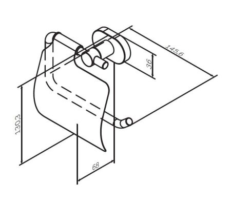 A74341400 Sense L, Держатель для туалетной бумаги с крышкой, хром, артикул A74341400