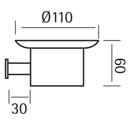 CISAL Xion Мыльница подвесная, цвет матовое стекло/нержавеющая сталь, артикул XI090600D1