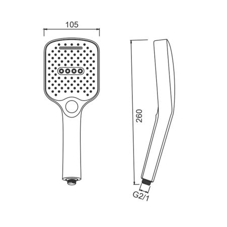 Лейка для душа Splenka S450.53, хром