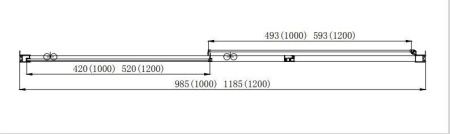 AQ ARI RA 12020BL Душевая дверь двухэлементная, раздвижная1200x2000 профиль черный, стекло прозрачное AQ ARI RA 12020BL Душевая дверь двухэлементная, раздвижная1200x2000 профиль черный, стекло прозрачное
