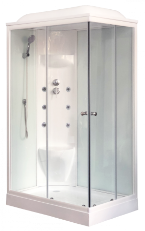 Душевая кабина Royal Bath RB 8120HP7-WT (белое/прозрачное) левая