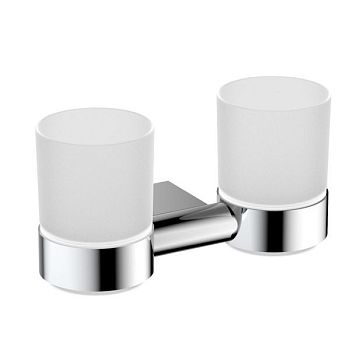 Стакан для зубных щеток двойной Timo Luiro хром (18534/00)