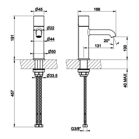 Gessi HABITO INTRECCIO Смеситель для раковины, без донного клапана, цвет Brass Brushed PVD, артикул 70102#727