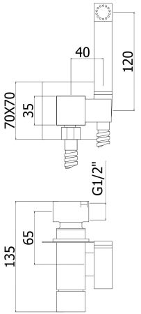 Смеситель с гигиеническим душем Paffoni Tweet Square ZDUP112NO, артикул ZDUP112NO