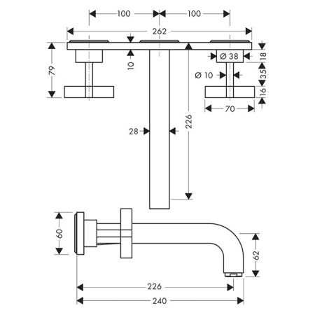 AX Citterio Смеситель для раковины , цвет сталь AX Citterio Смеситель для раковины , цвет сталь