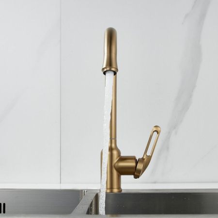 Смеситель для кухни Raffine F103G, золотой сатин