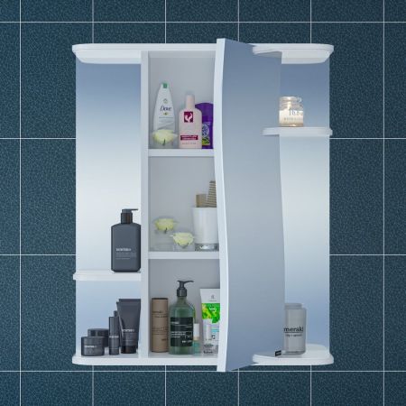 Зеркальный шкаф СаНта Лира 60 101064, цвет белый