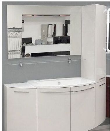 Шкаф-пенал угловой для ванной De Aqua Тока 5 35 R белый, артикул 00167567