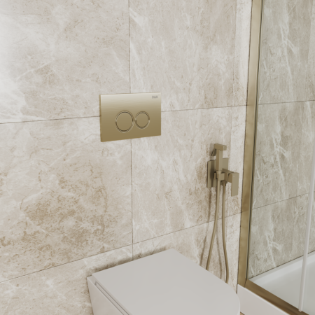 Клавиша смыва D&K Bayern матовое золото (арт.инсталл DI8050127) (DB1529007), артикул DB1529007