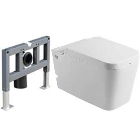 Унитаз Cerutti SPA C-370C 7281 с импульсным смывом с инсталляцией с сиденьем Микролифт