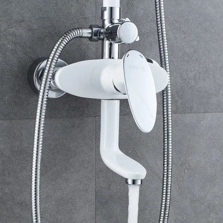 Душевая система Shevanik S9836F, белый/хром