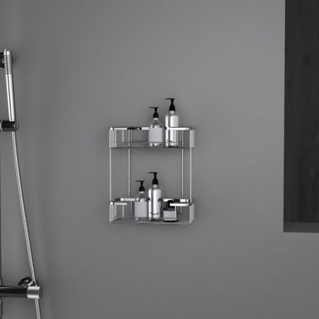 Полка двойная Timo Saona хром (13083/00), артикул 13083/00