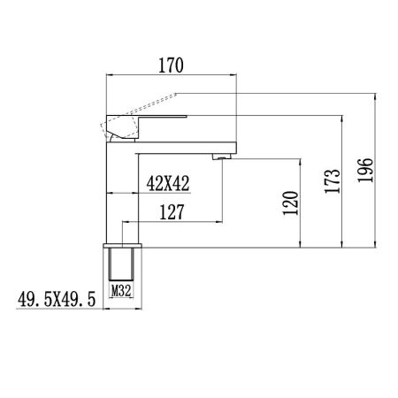 Смеситель для раковины Fmark FS8701HB, розовое золото