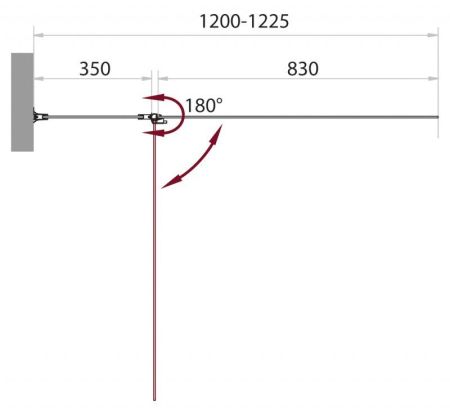 Душевая шторка на ванну BELBAGNO  SELA-V-11, артикул SELA-V-11-120/140-P-Cr-R