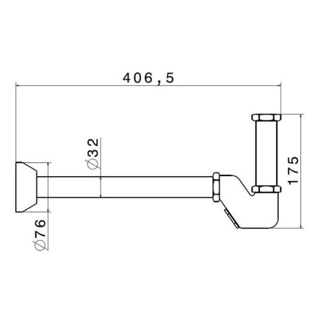 Сифон для раковины с декоративной накладкой, хром, артикул 212KM.21.018