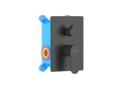 Смеситель для ванны (внешняя и скрытая часть) AQUATEK, матовый черный AQ1246MB ОБЕРОН, артикул AQ1246MB