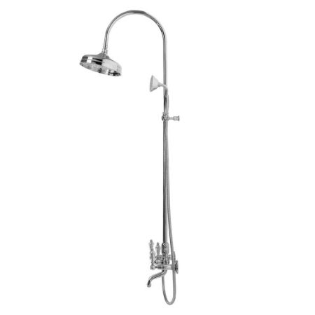 Душевая стойка  со смесителем для ванны,верхним и ручным душем CEZARES DIAMOND-CVD-Sw, артикул DIAMOND-CVD-01-Sw