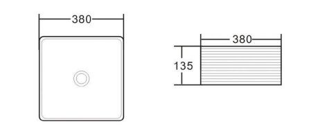 Раковина накладная BELBAGNO BB1407 Раковина накладная BELBAGNO BB1407