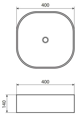 Раковина накладная Allen Brau Priority 40 белый глянец, артикул 00262043