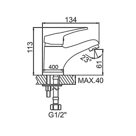 Смеситель для раковины D-Lin D110309-2, хром