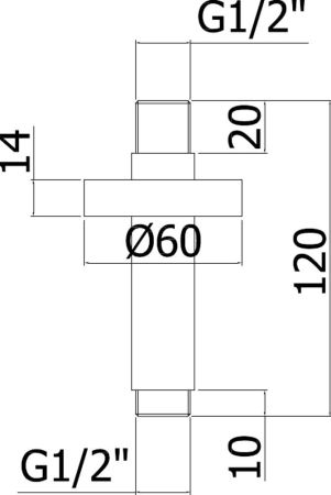 Держатель для верхнего душа Paffoni ZSOF064BO, артикул ZSOF064BO