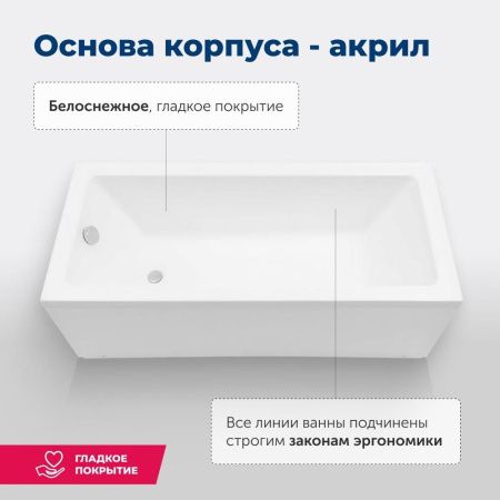 Акриловая ванна Aquanet Grace 170x75 (с каркасом) Акриловая ванна Aquanet Grace 170x75 (с каркасом)