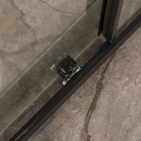 Душевая дверь в нишу Orange E02-120TB 120 профиль Черный стекло прозрачное