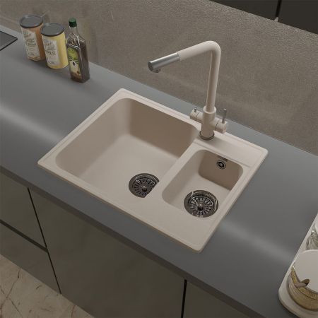 Смеситель для кухни с подключением фильтра GranFest Z-5421, белый