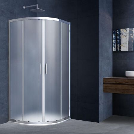 Душевой уголок Alhpa VSQ-3AL900MT, 900*900, хром, стекло текстурное, артикул VSQ-3AL900MT