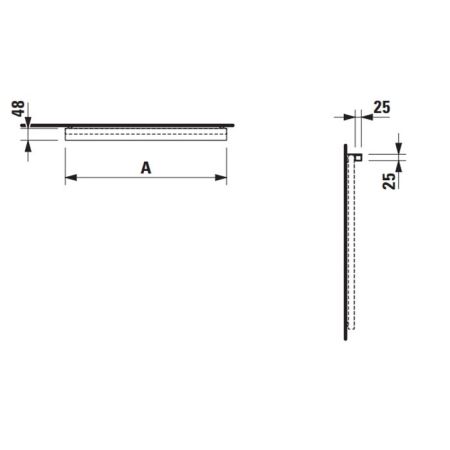 LAUFEN Frame 25 Дополнительная горизонтальная подсветка 600мм