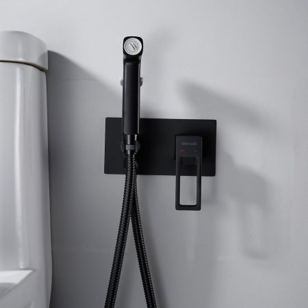 Гигиенический душ со смесителем Shevanik S6805H, черный